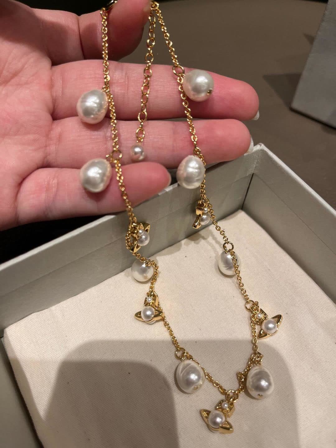 Vivienne Westwood Pearl and Bee Necklace